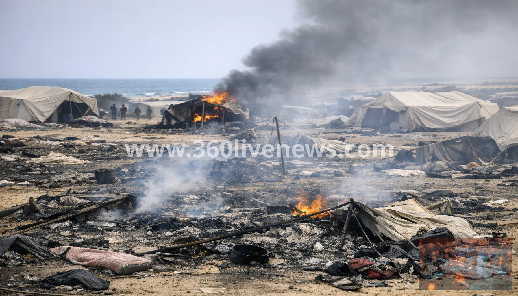 Israeli drone strike on tents in Gaza safe zone kills civilians in al-Mawasi