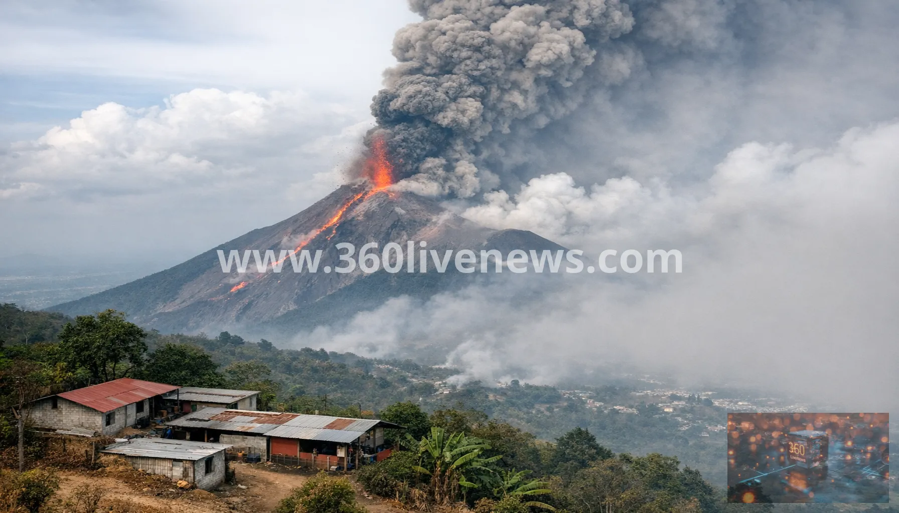 Guatemala raises orange alert after Fuego volcano erupts and evacuates nearby villages
