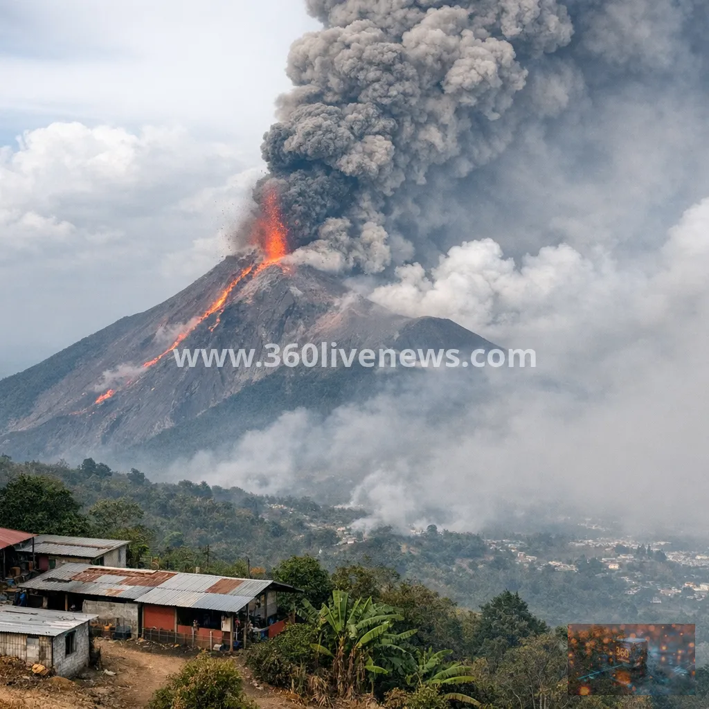 Guatemala raises orange alert after Fuego volcano erupts and evacuates nearby villages