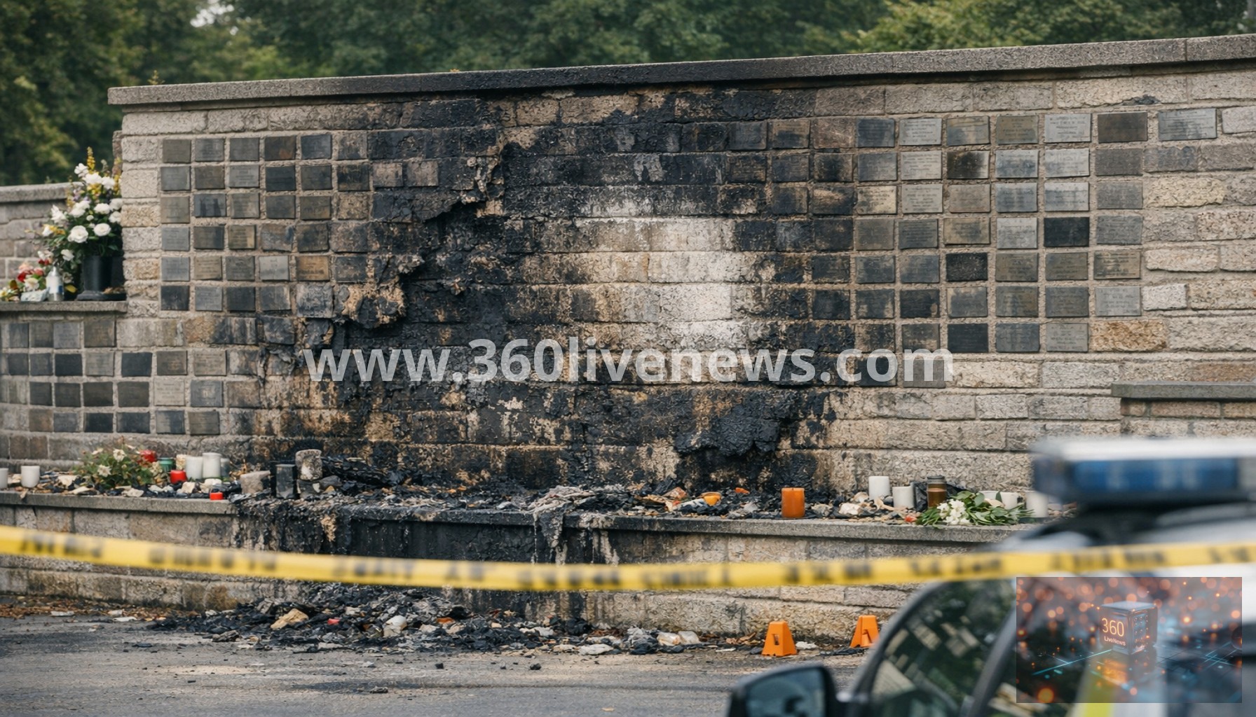 Two arrested over arson attack on Golders Green memorial wall