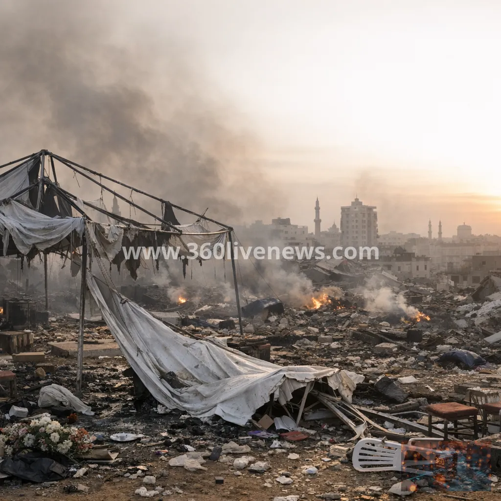 Israeli strike on wedding tent in Gaza City kills at least six