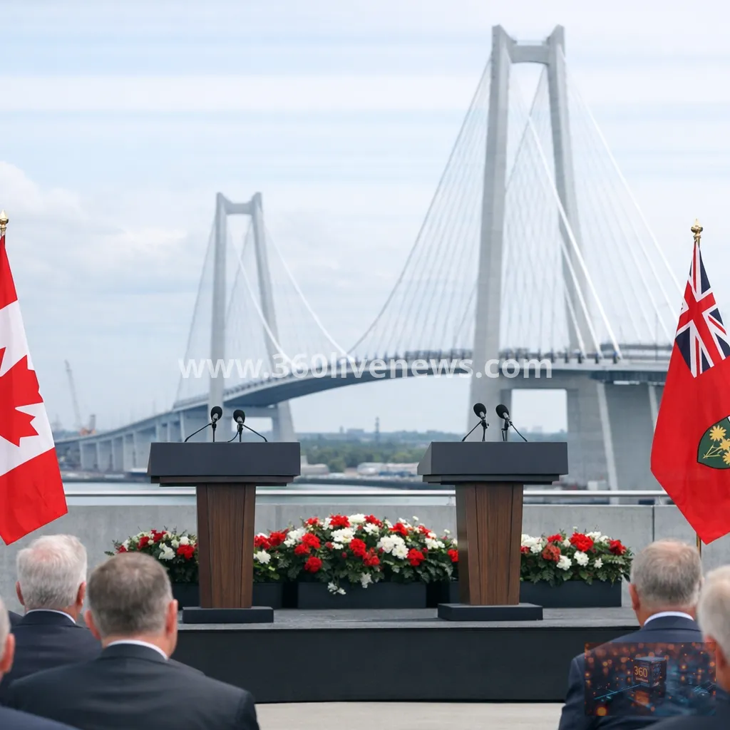 Canada opens Gordie Howe bridge without US officials amid worsening trade dispute