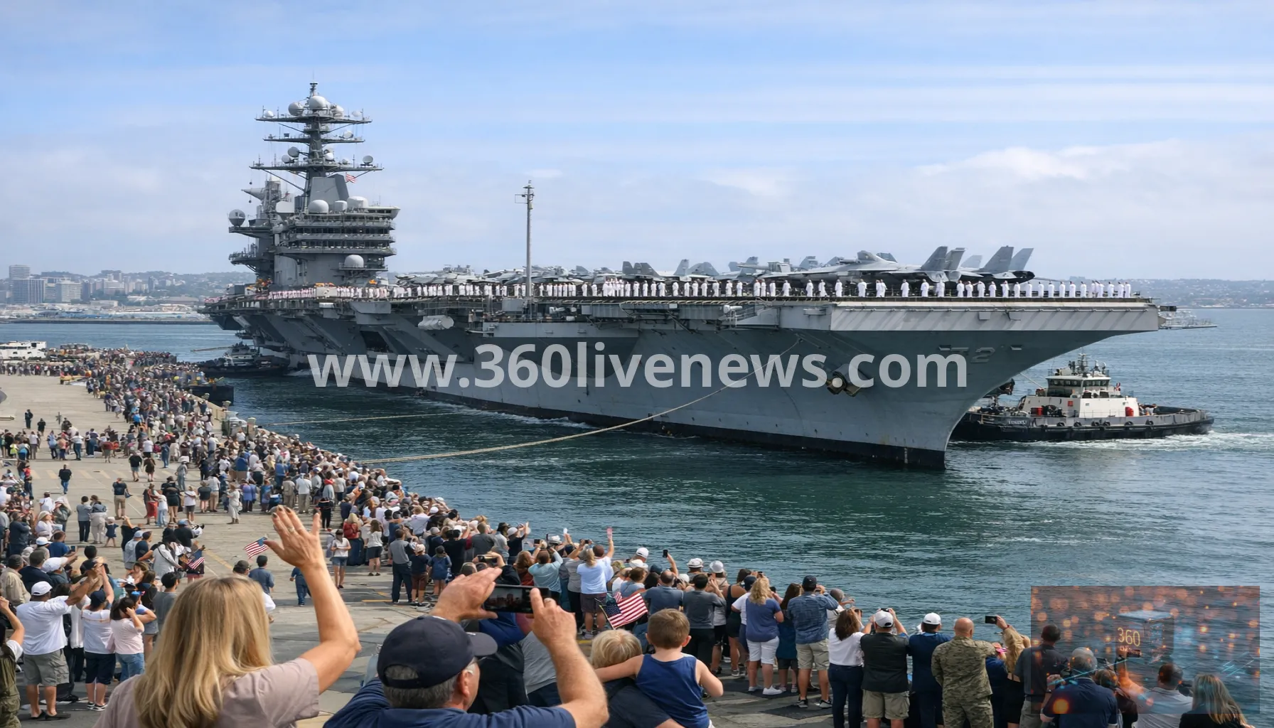 USS Abraham Lincoln returns to San Diego after 322-day deployment