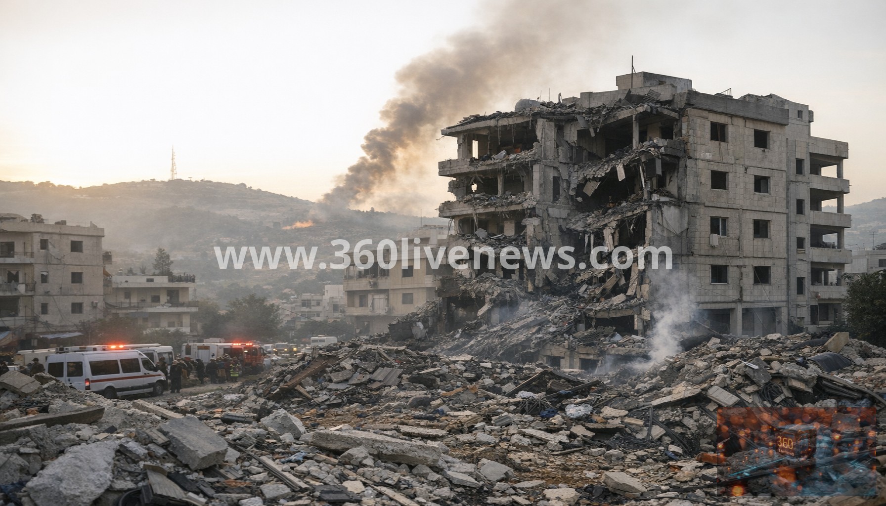 Israeli air strikes kill five family members including rescue workers in Lebanon