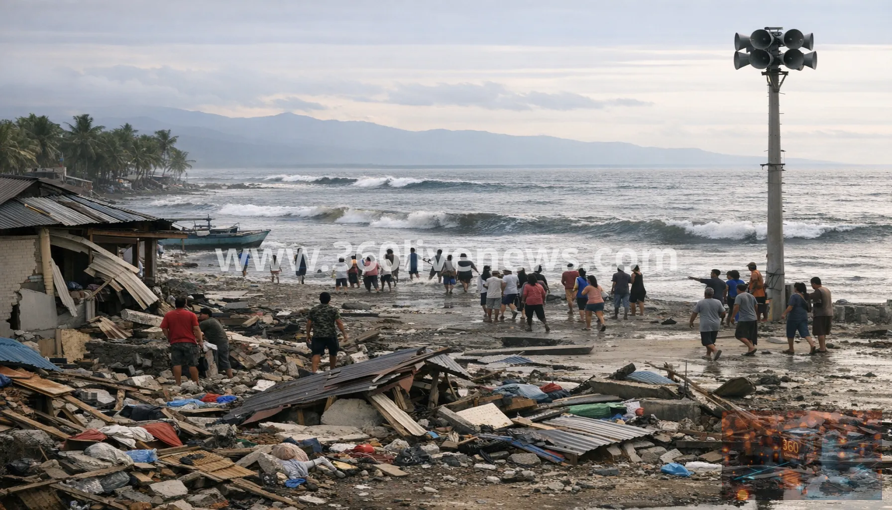 Philippines earthquake off Mindanao kills at least eight and triggers tsunami warnings
