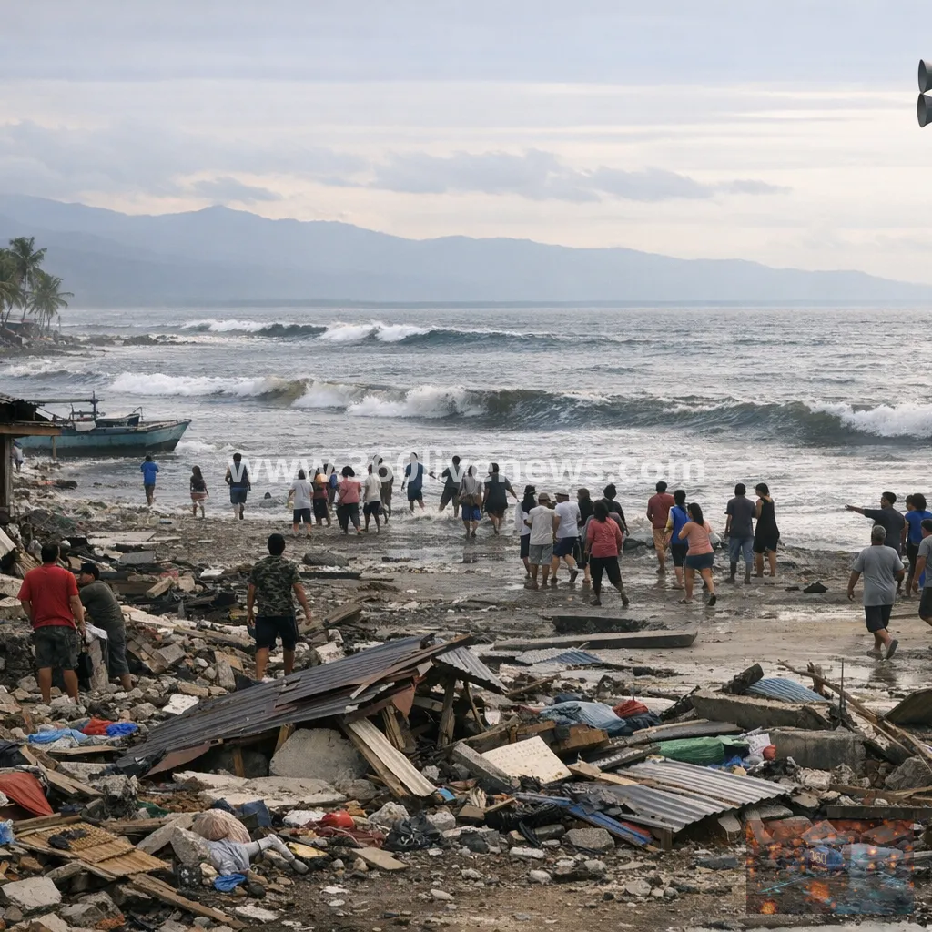 Philippines earthquake off Mindanao kills at least eight and triggers tsunami warnings