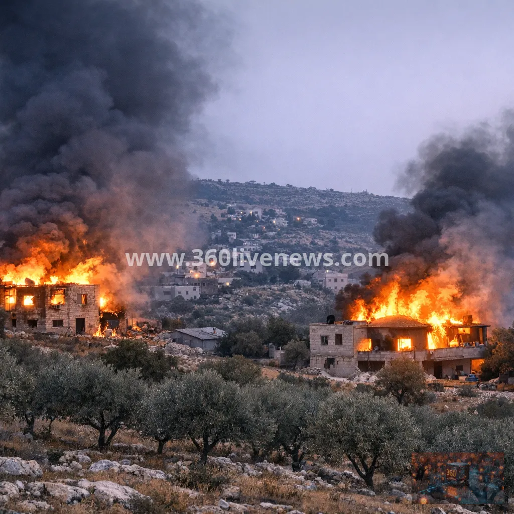 Israeli settlers torch two homes in Jalud village in occupied West Bank