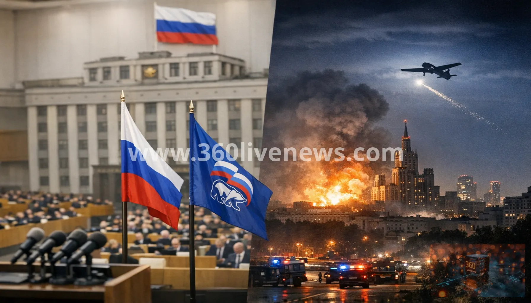 Russia's United Russia wins record Duma supermajority as Kyiv drone strike hits Moscow