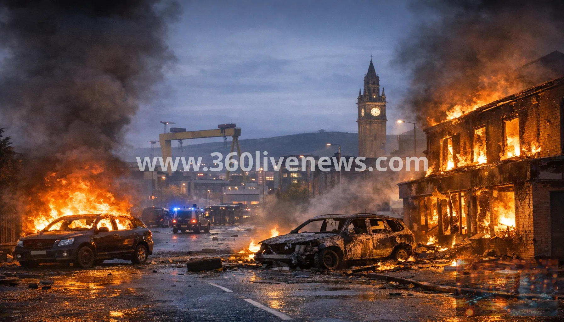 Belfast unrest spreads for a second day after stabbing attack