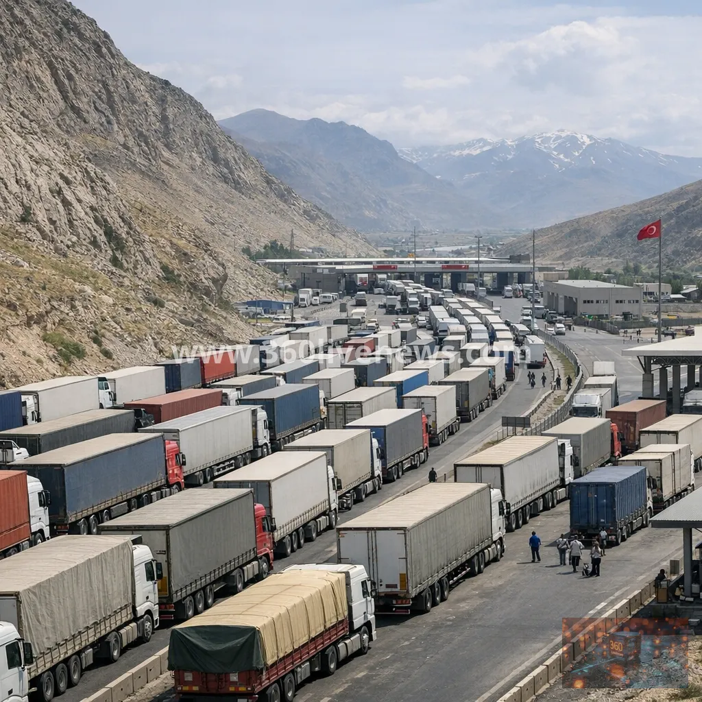 Hundreds of trucks face severe delays at Turkey-Iran border crossing