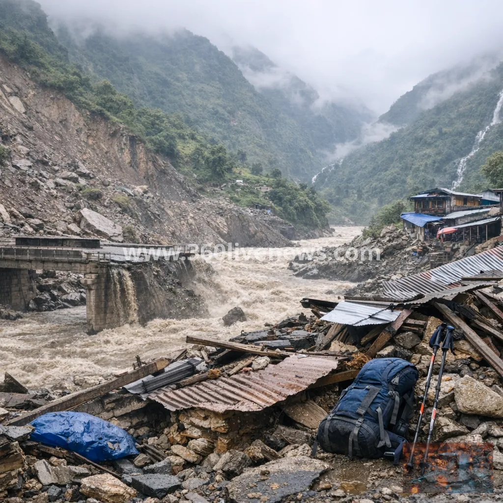 Deadly landslides and heavy rain in Nepal strand trekkers and destroy infrastructure