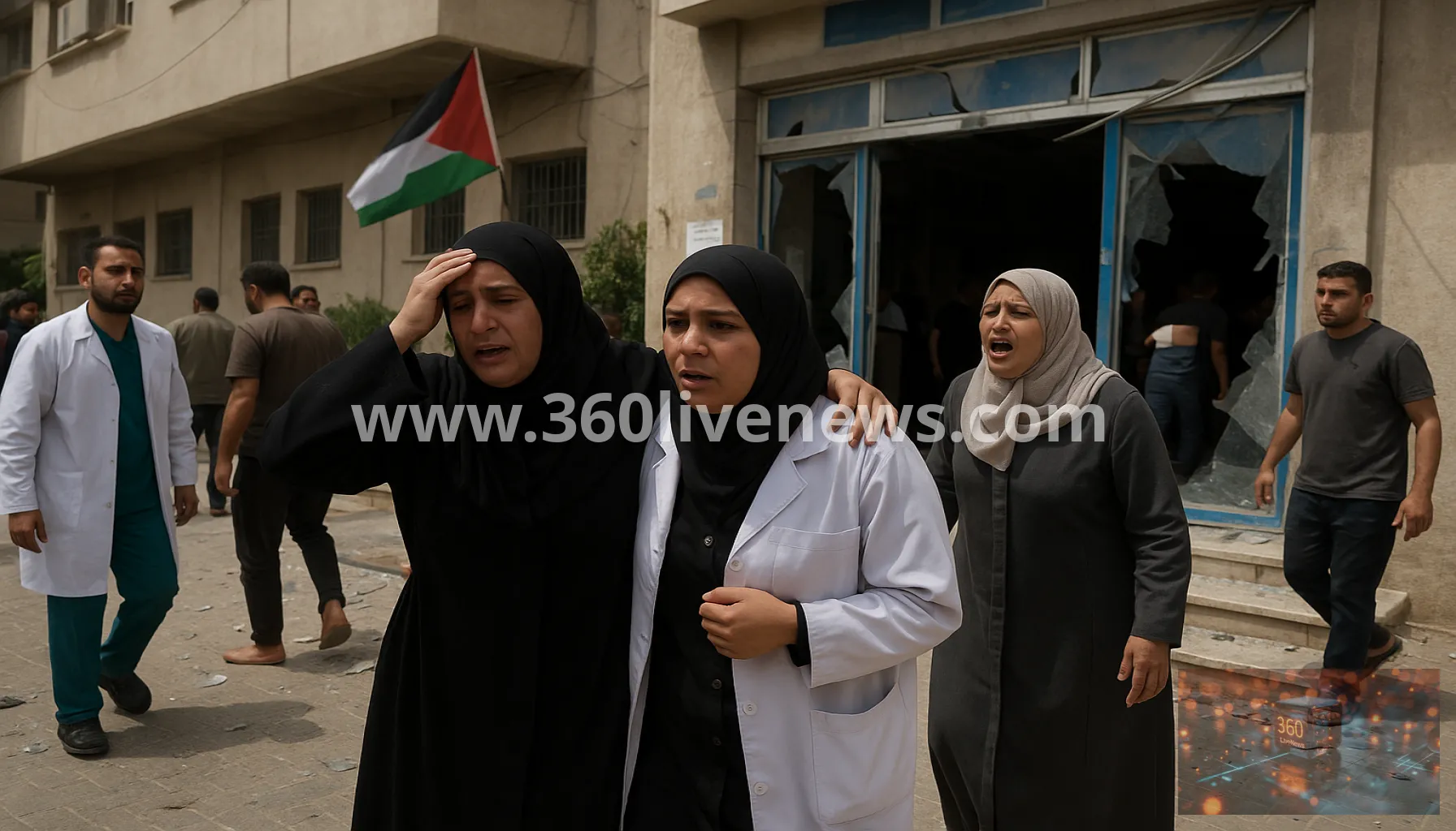 Hospital workers wounded in Israeli drone attack on Kamal Adwan Hospital in northern Gaza