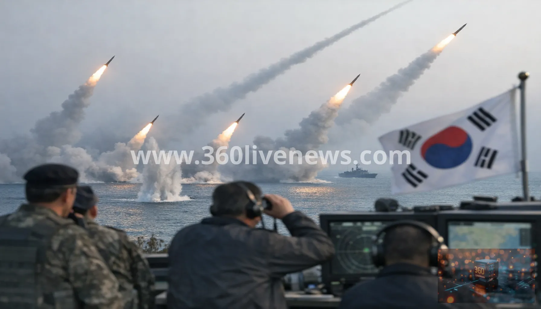 North Korea fires around a dozen ballistic missiles off east coast amid rising tensions with South Korea