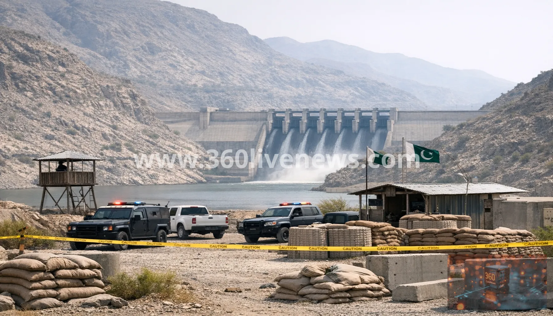 Nine police officers killed in attack on dam project post in southwestern Pakistan