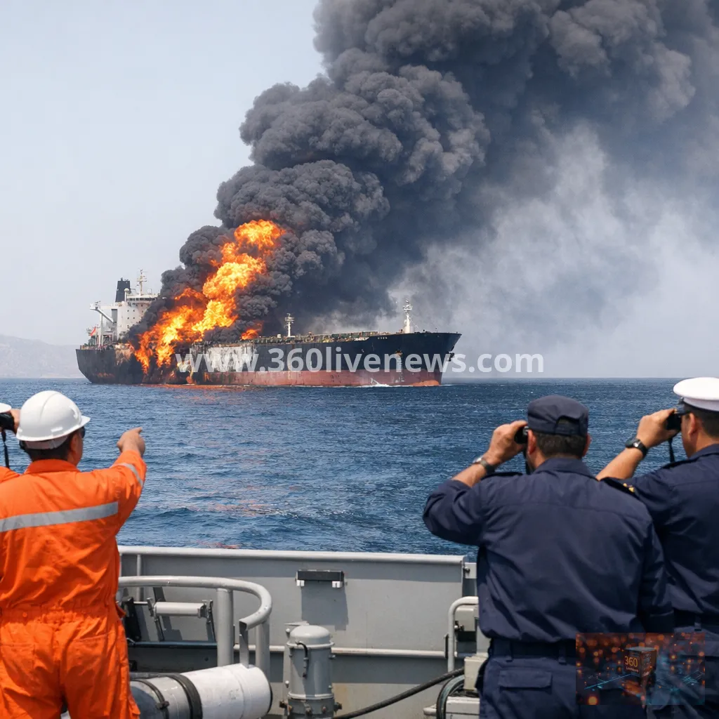 Another tanker catches fire near Hormuz after two cargo ships sink
