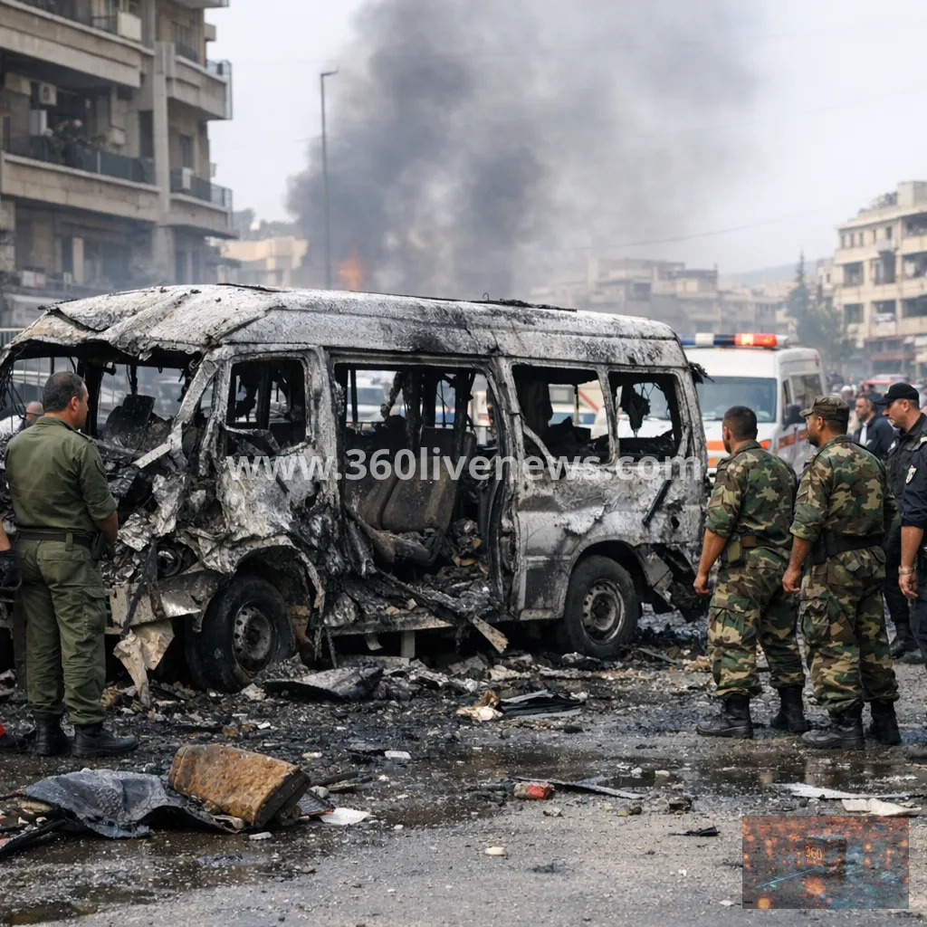 At least two killed in minibus bombing near Damascus in Jaramana