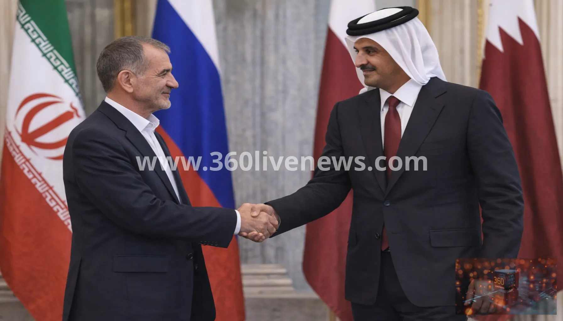 Iran and Qatar leaders meet in Moscow on energy and diplomacy