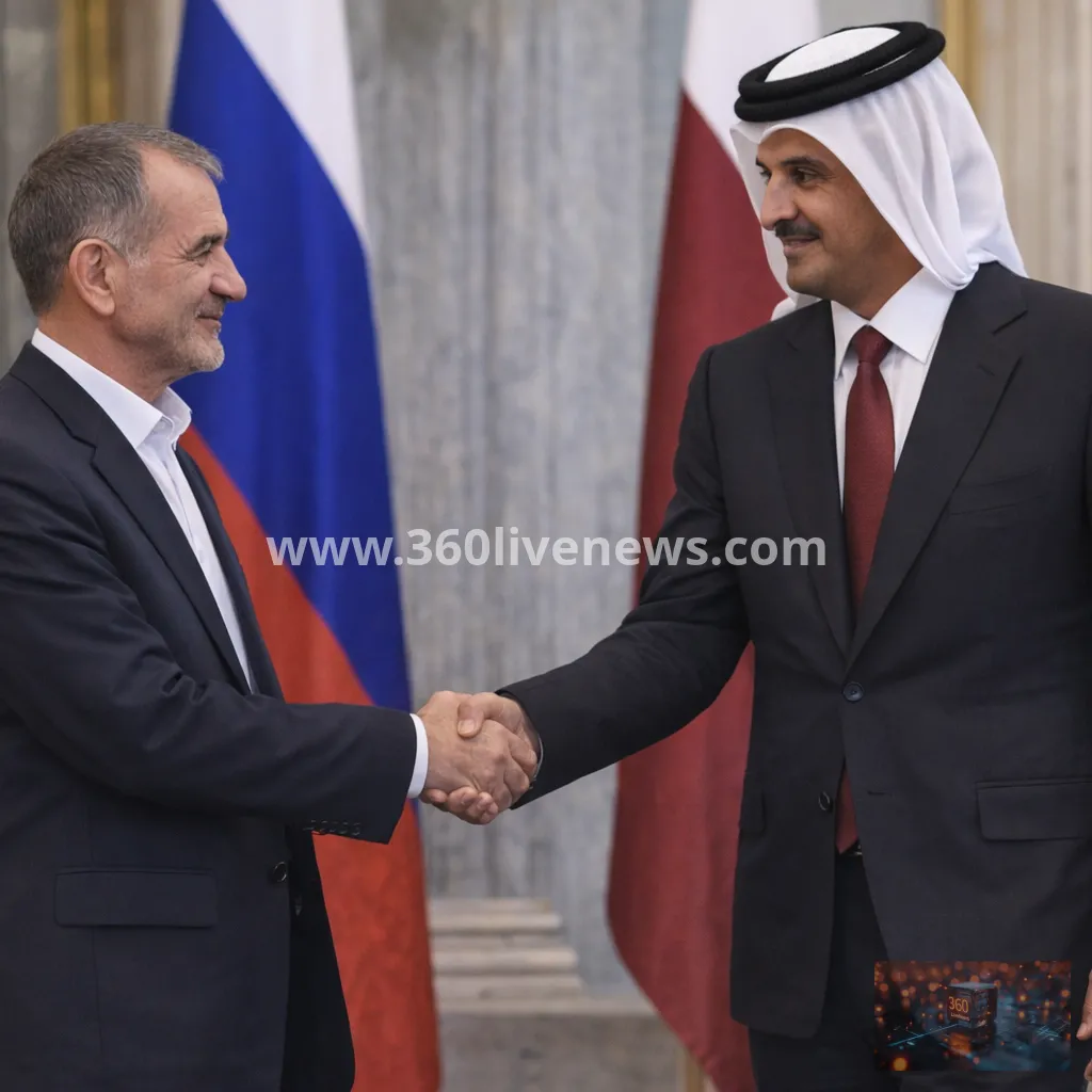 Iran and Qatar leaders meet in Moscow on energy and diplomacy