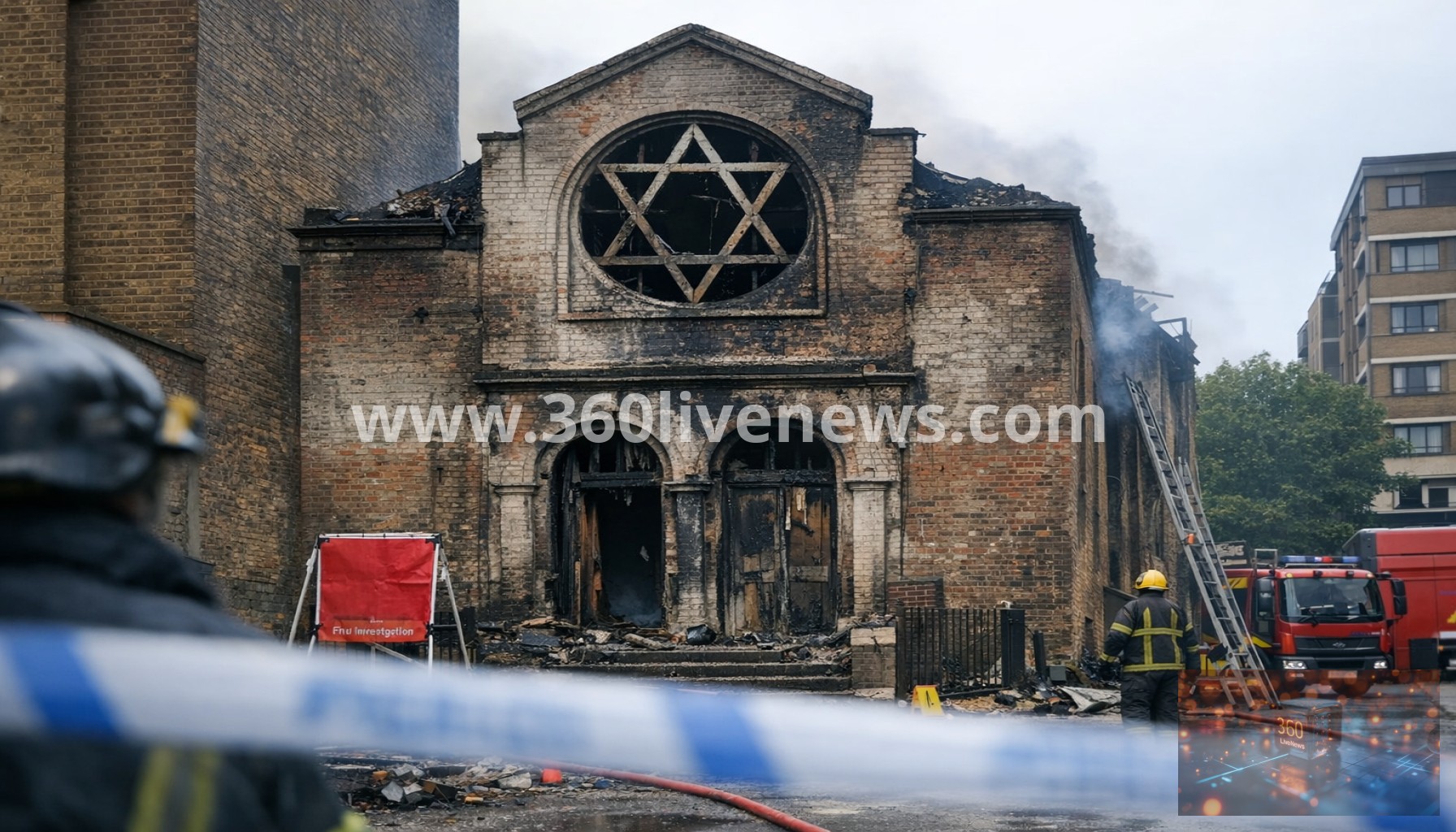Former East London synagogue fire treated as attempted arson