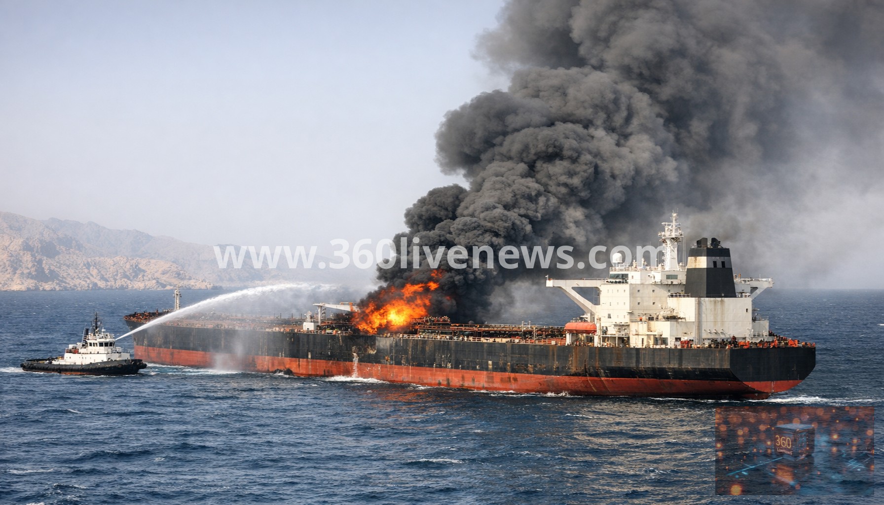 Chinese-owned tanker hit near Strait of Hormuz
