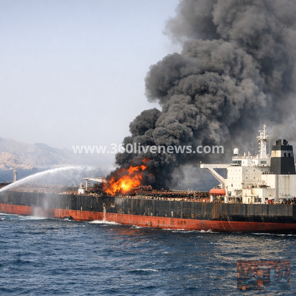 Chinese-owned tanker hit near Strait of Hormuz