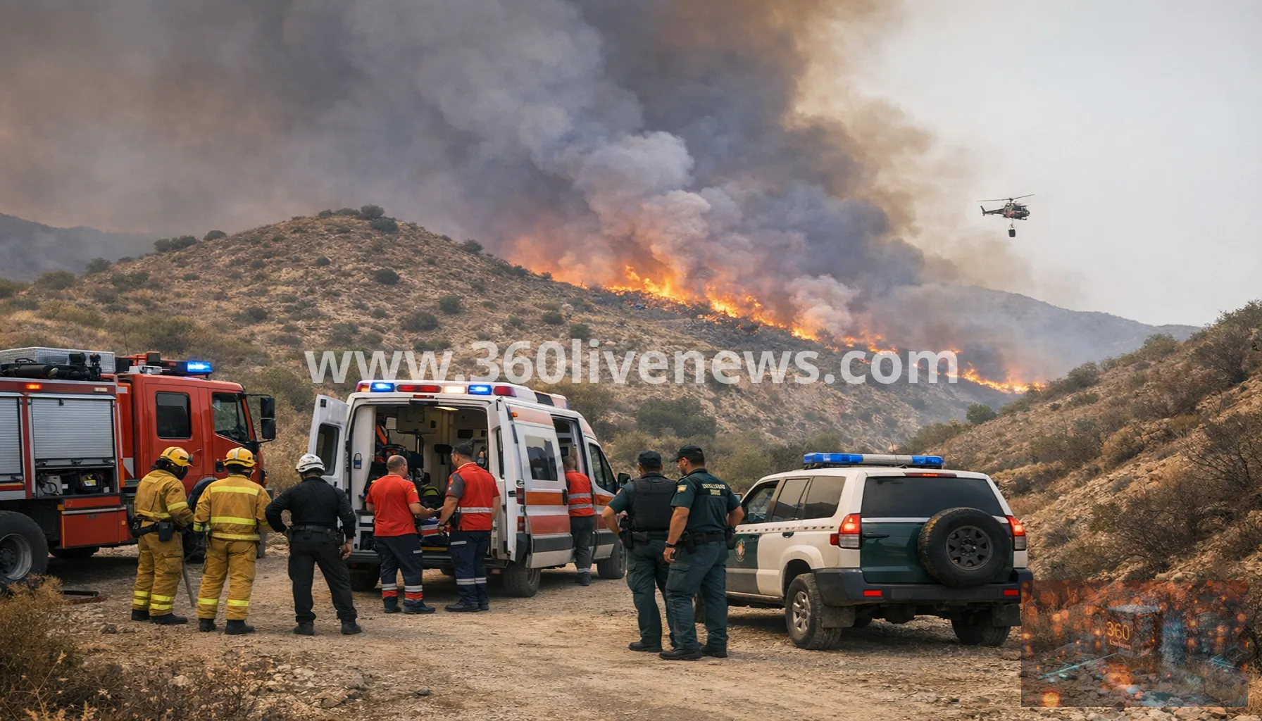 Spain wildfire near Almeria as rescue teams find badly burned British couple amid ongoing containment efforts