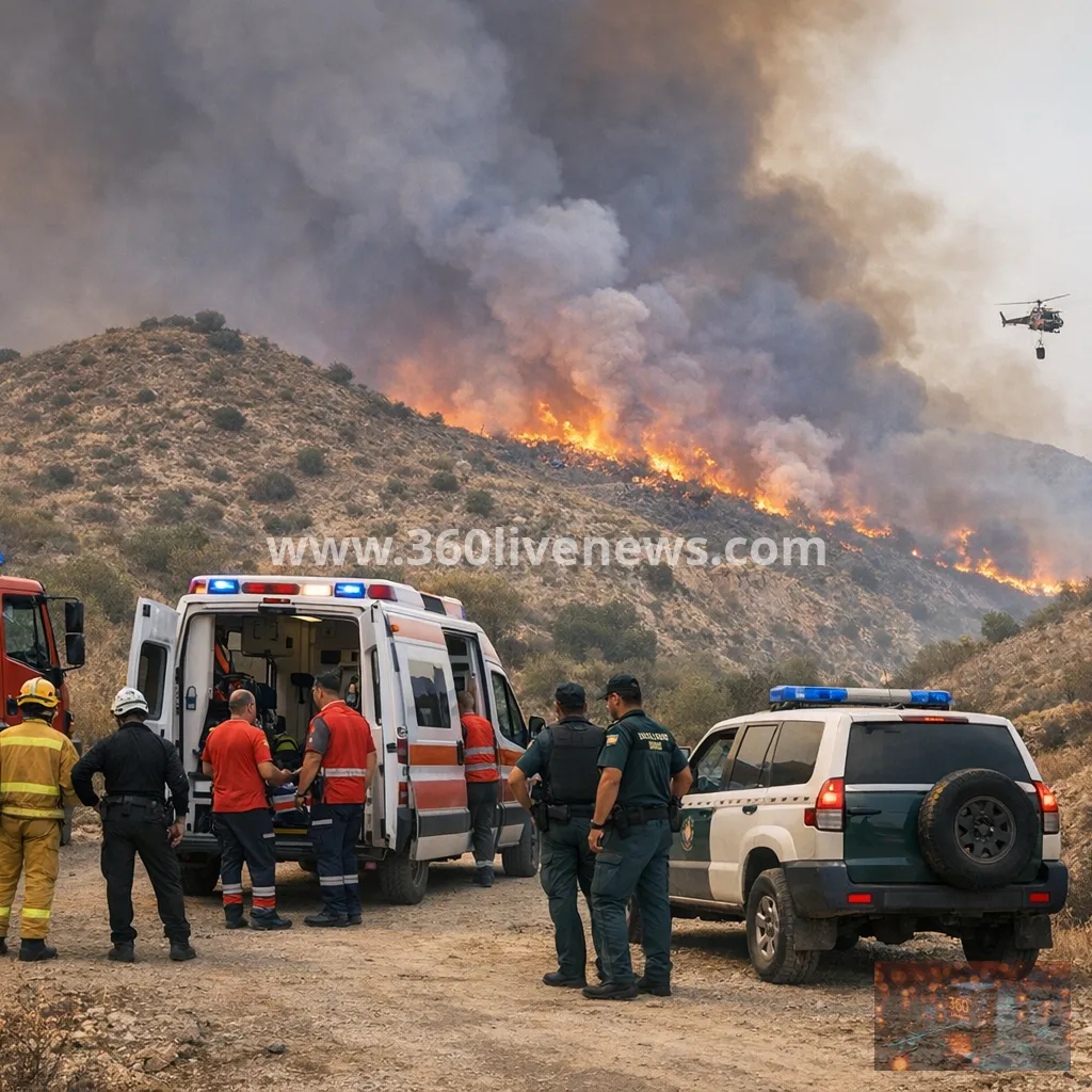 Spain wildfire near Almeria as rescue teams find badly burned British couple amid ongoing containment efforts