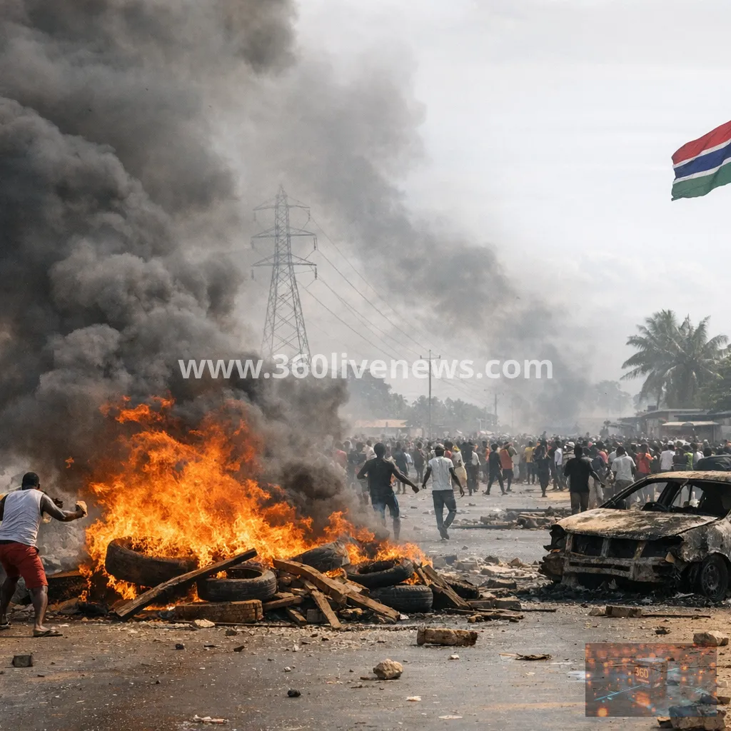 Violent protests over rolling blackouts in The Gambia as Barrow pledges new power capacity
