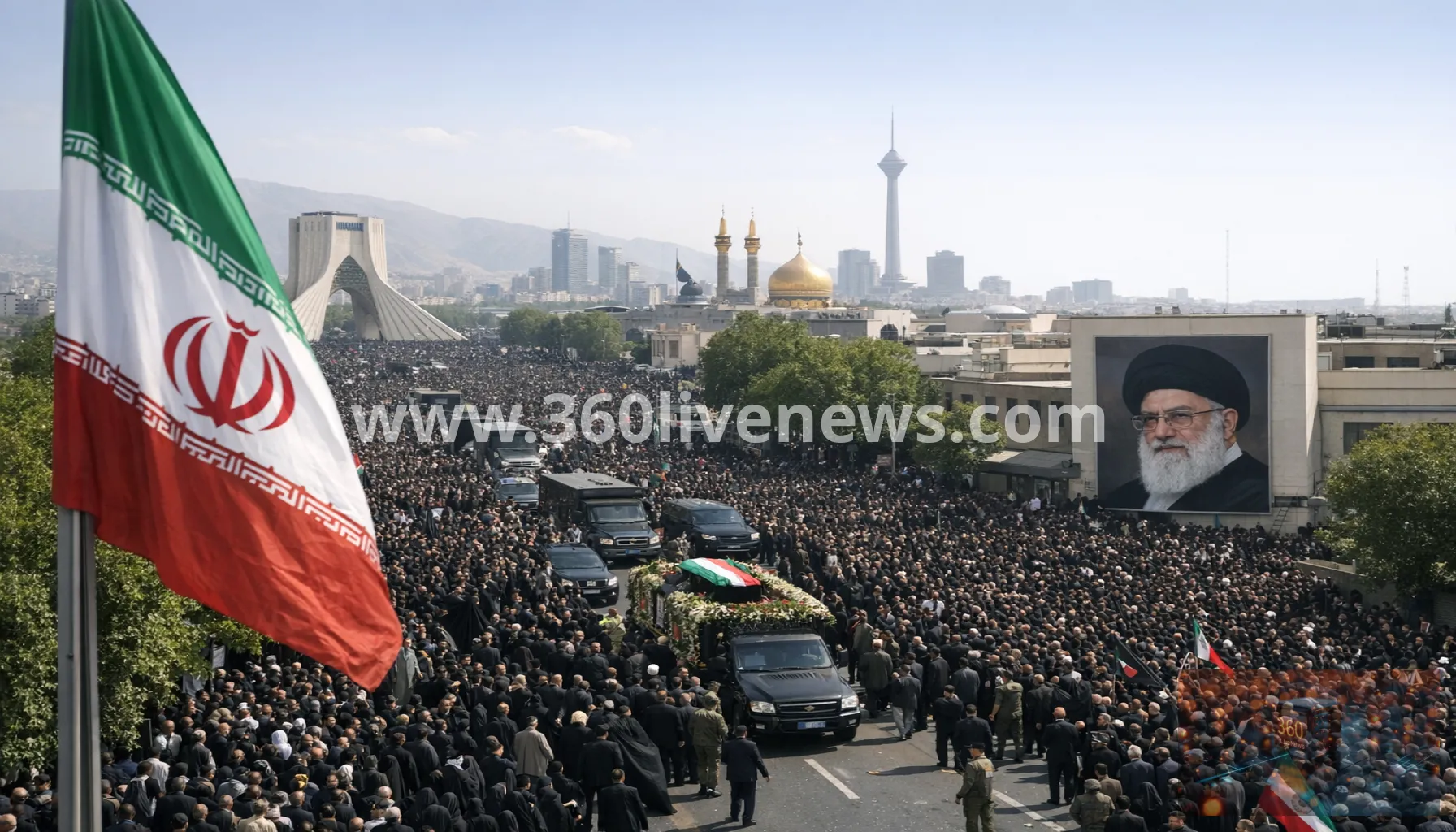 Historic funeral procession for Iran's Ali Khamenei spans Tehran, Qom, Iraq and Mashhad
