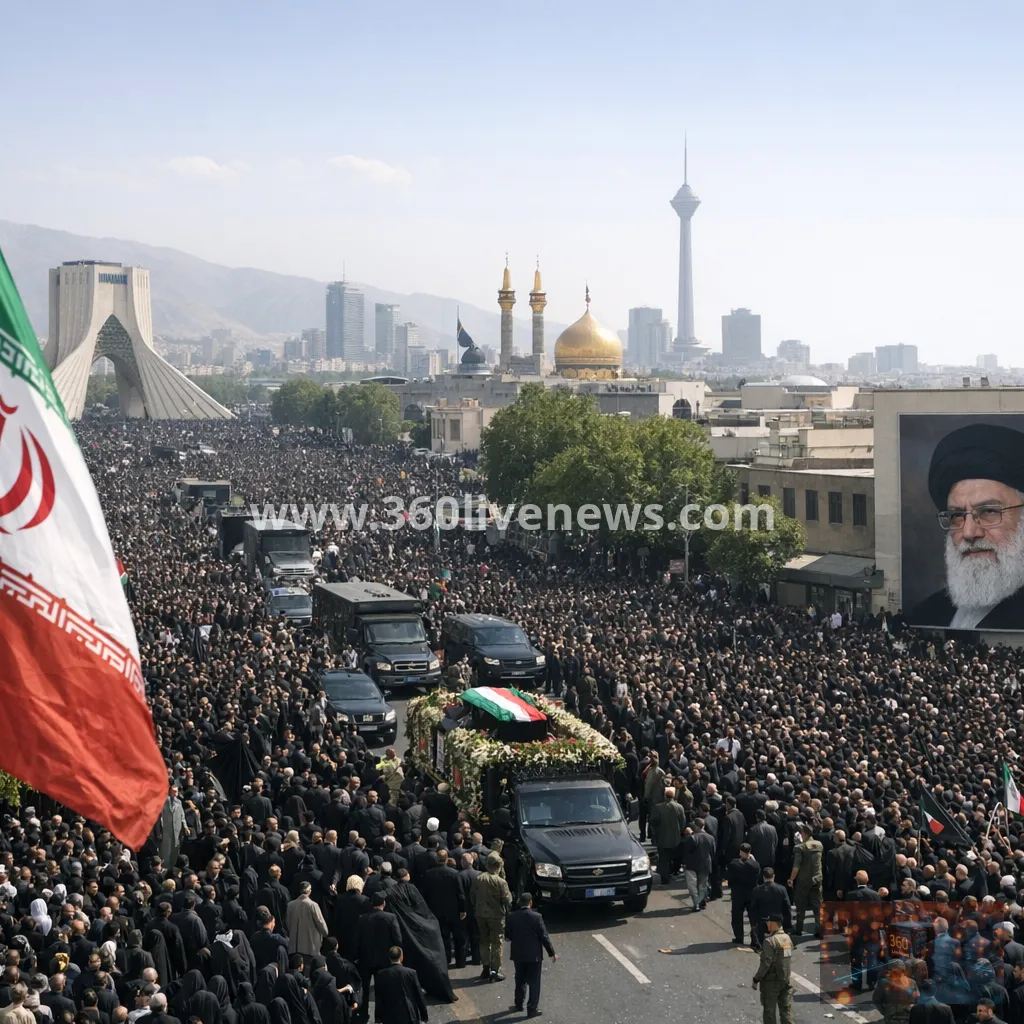 Historic funeral procession for Iran's Ali Khamenei spans Tehran, Qom, Iraq and Mashhad
