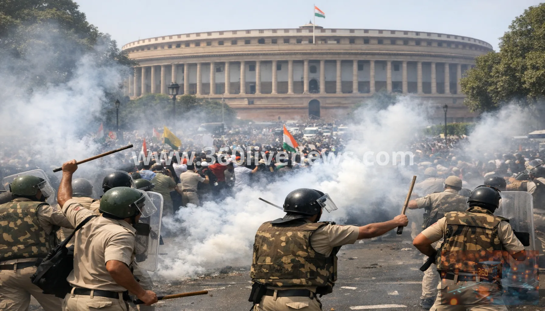 Delhi protests continue after police crackdown on youth-led education movement