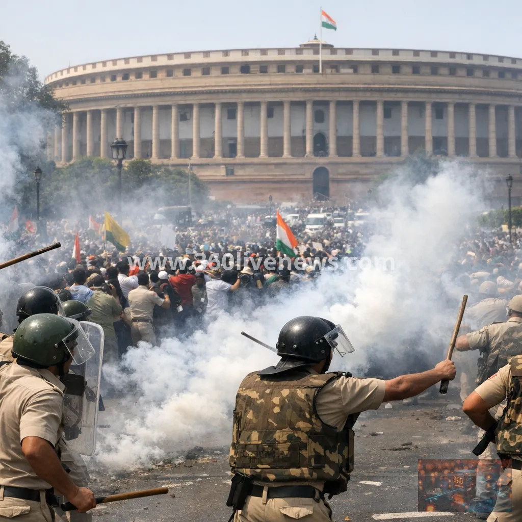 Delhi protests continue after police crackdown on youth-led education movement