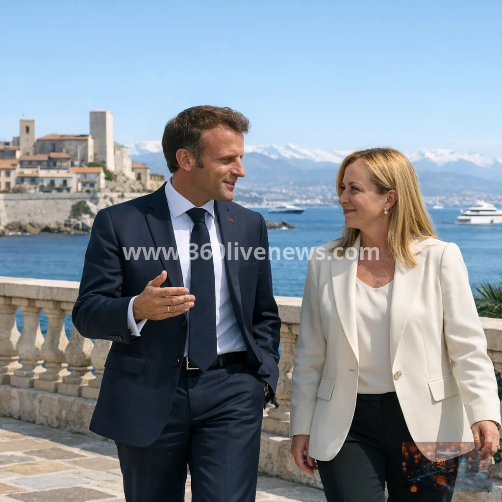 Macron hosts Meloni in first bilateral summit on the French Riviera