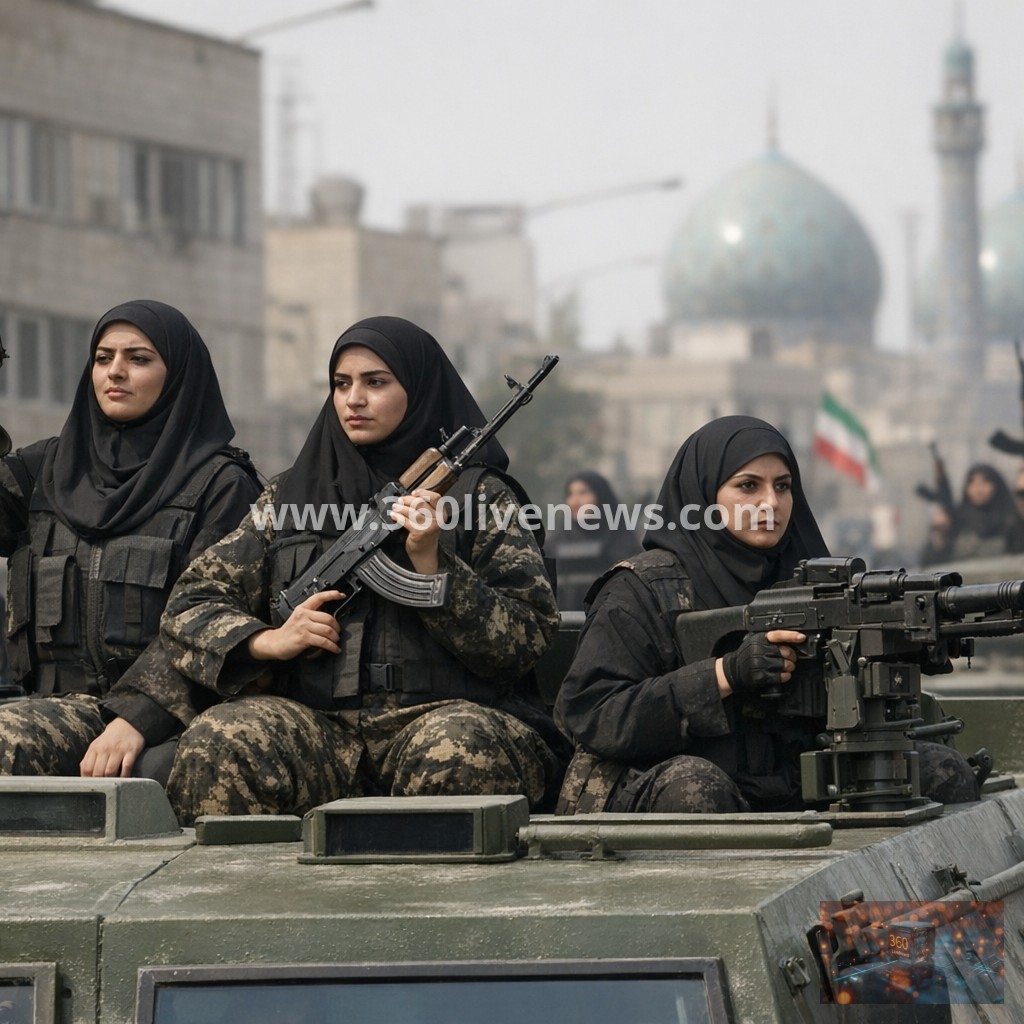 Iran parades armed women amid war, AI video authenticity questioned