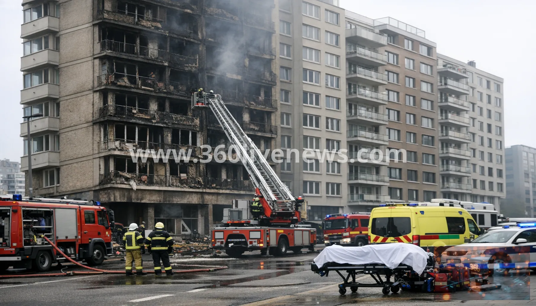 At least six dead after fire in Antwerp apartment block