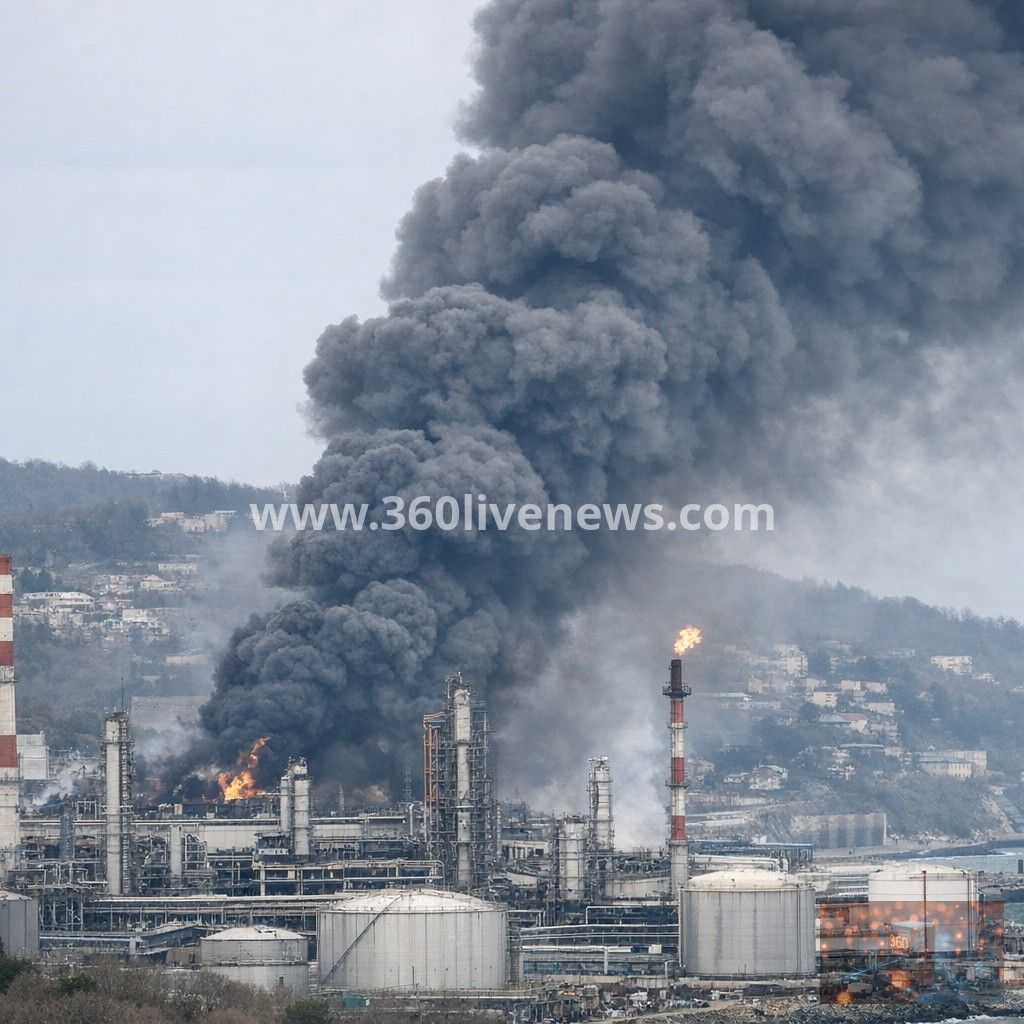 Ukrainian Drone Strikes Cause Fires and Environmental Damage at Tuapse Oil Refinery, Russia