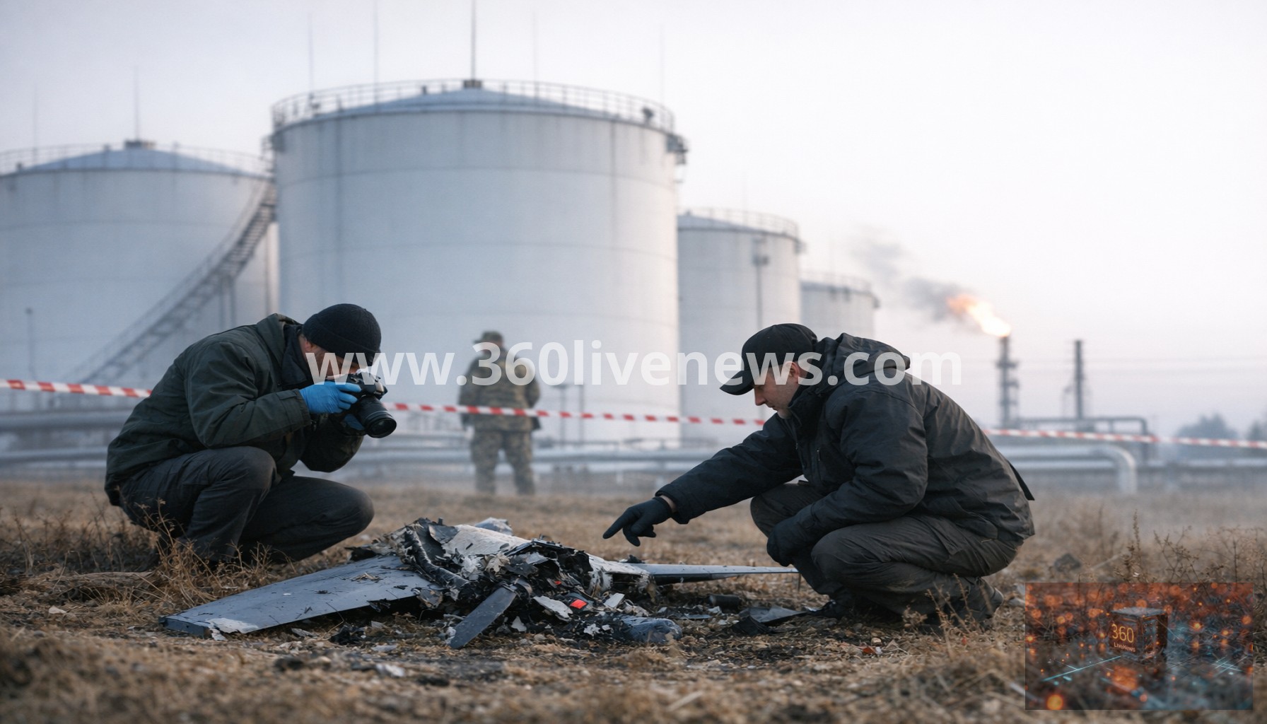 Latvia investigates drones that entered from Russia and crashed near oil tanks