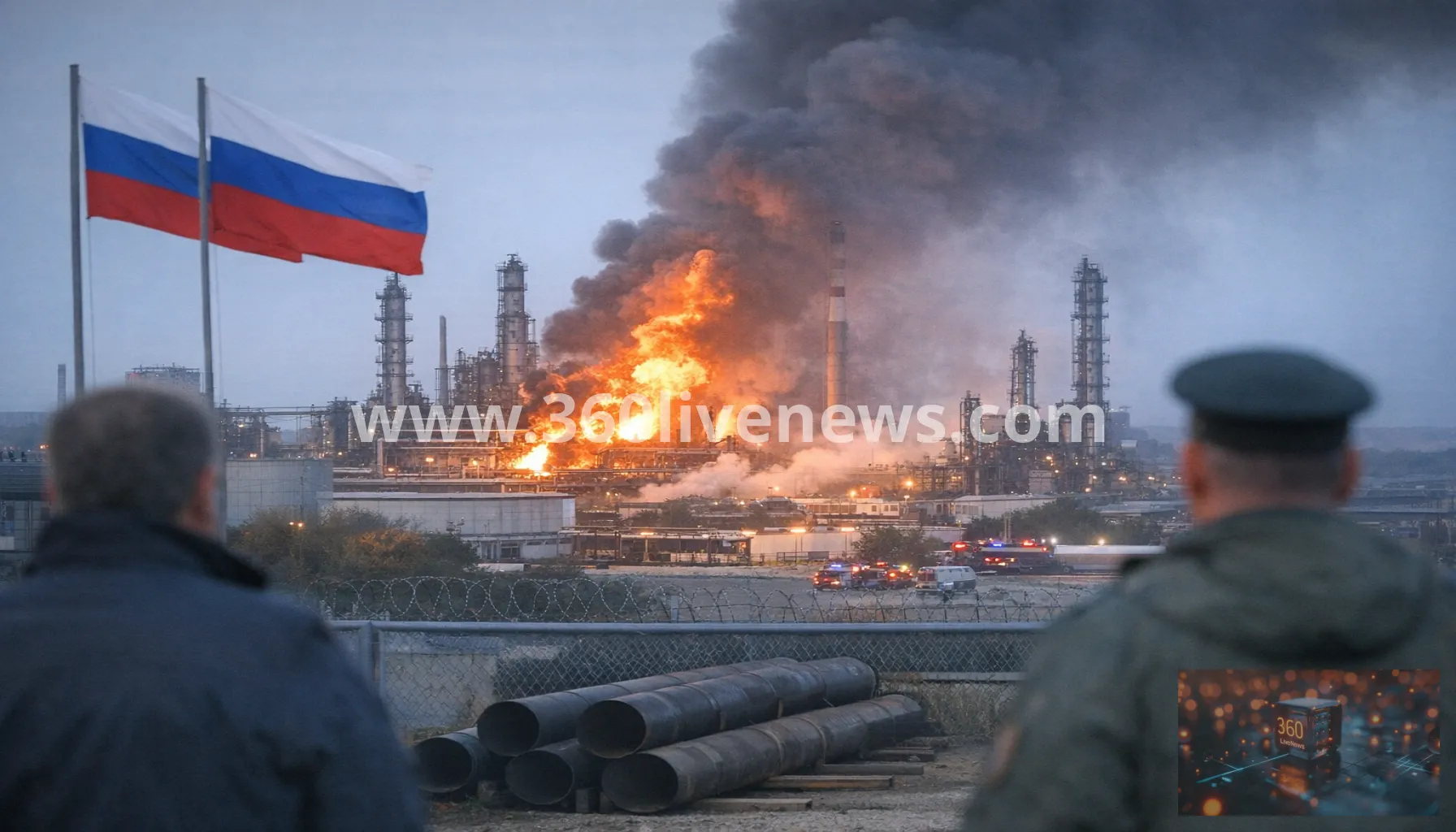 Drone attack sparks fire at Afipsky refinery in Russia's Krasnodar region