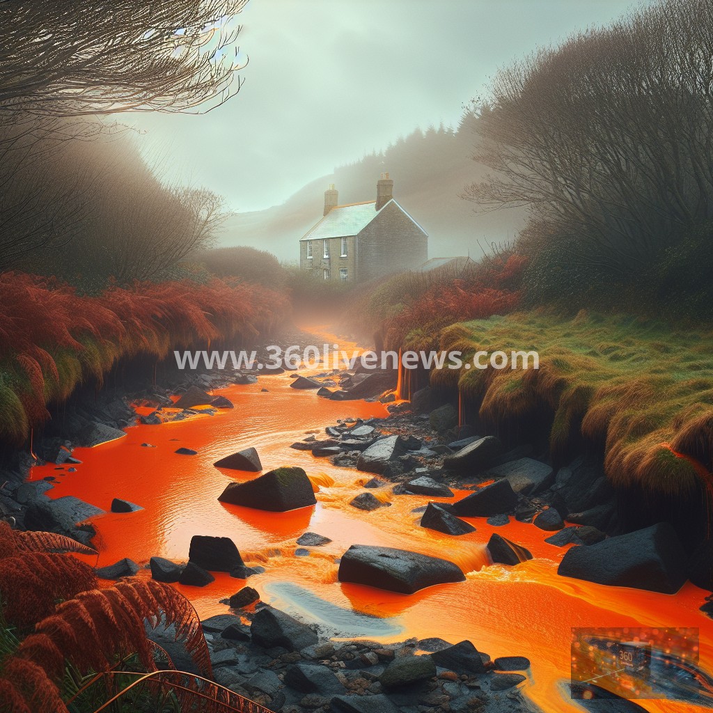 Environment Agency Investigates Pollution Incident After Stream Turns Bright Orange in Cornwall