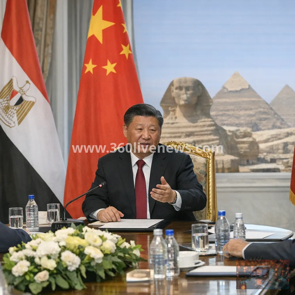 Xi urges Middle East states to oppose external interference during rare Egypt visit