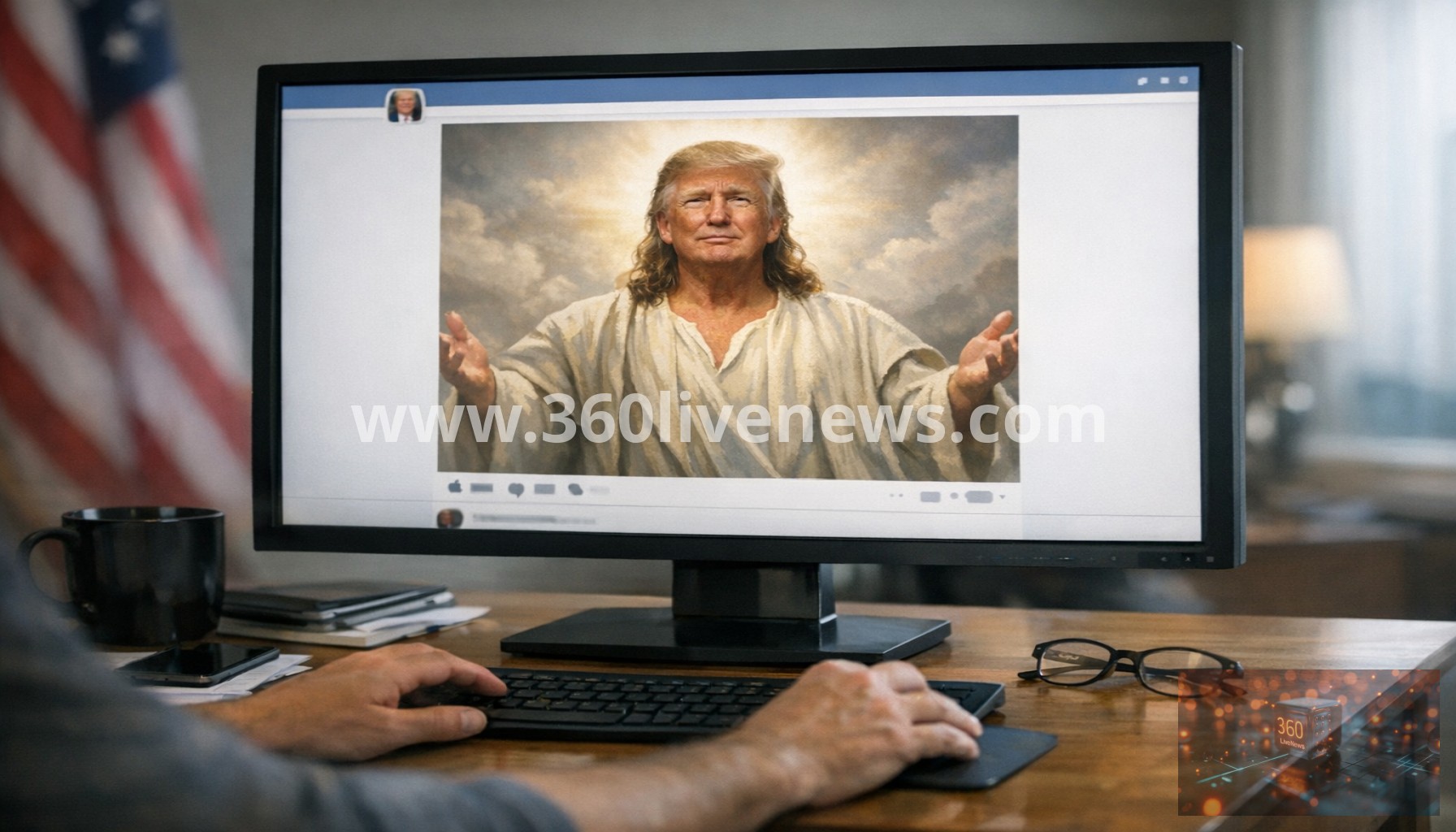 Former President Posts AI-Generated Image Depicting Himself as Jesus-Like Figure