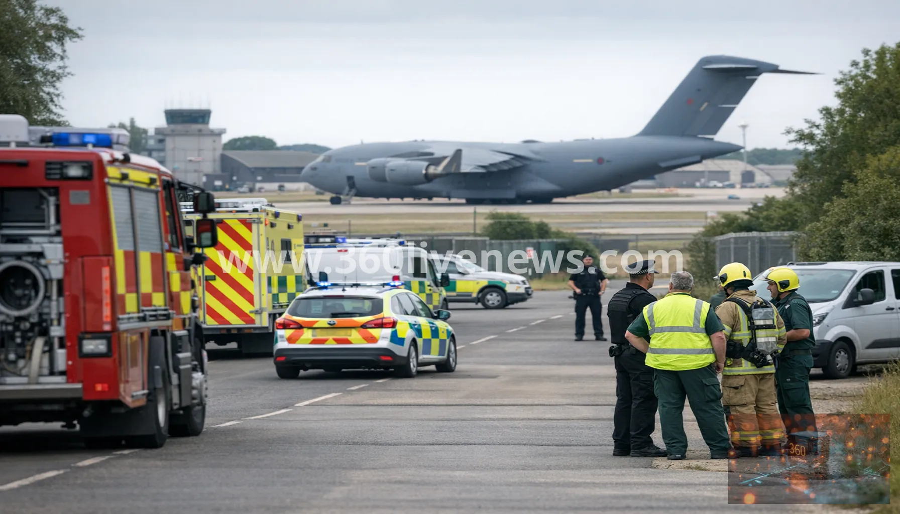 Major incident declared near RAF Fairford after arrests and evacuations