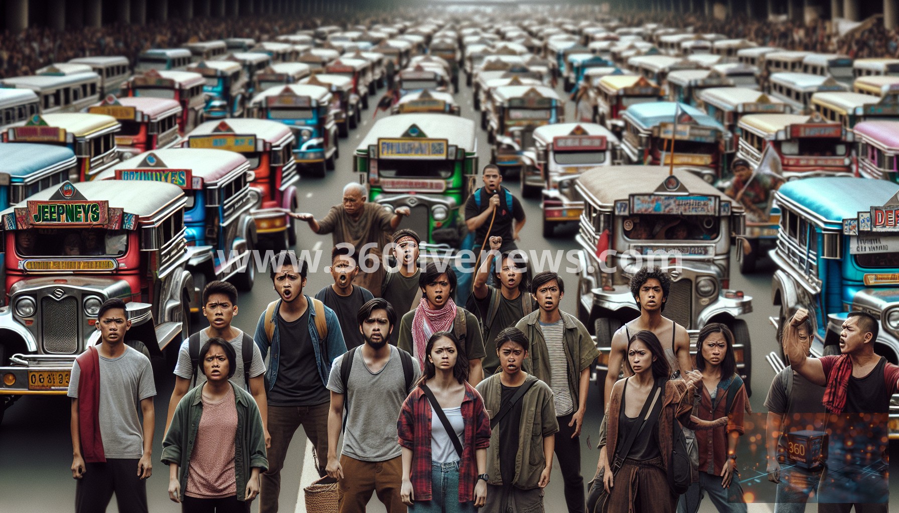 Jeepney drivers in the Philippines protest against rising diesel prices amid ongoing geopolitical tensions