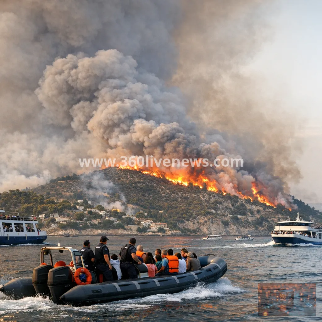 Two dead as wildfire on Greek island near Athens triggers sea evacuations