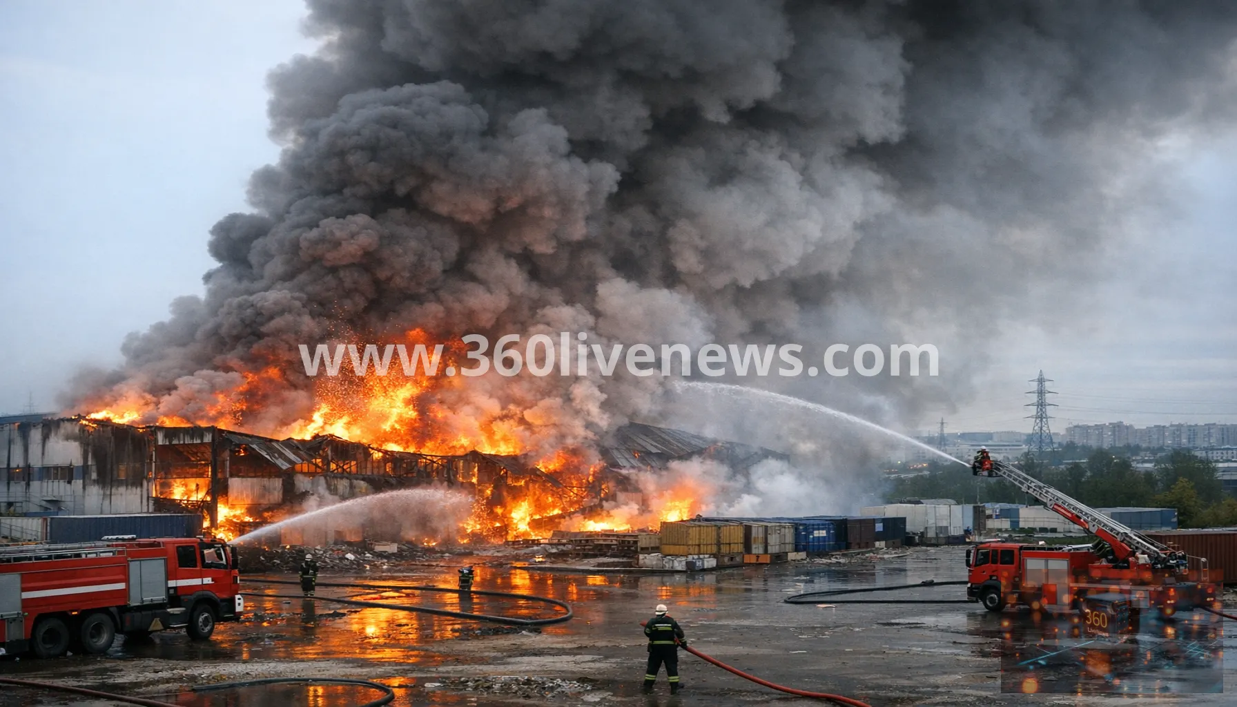 Warehouse burns near St Petersburg as Ukraine targets Ozon sites