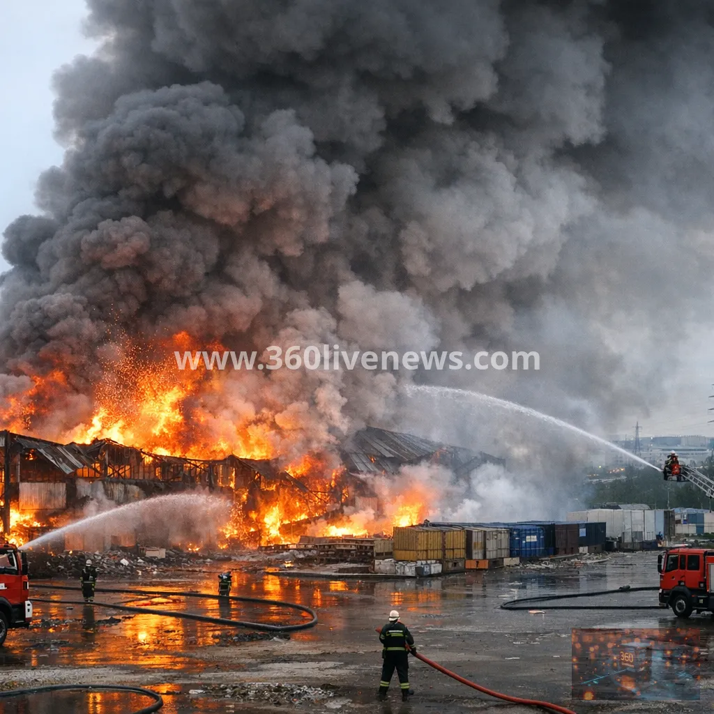 Warehouse burns near St Petersburg as Ukraine targets Ozon sites