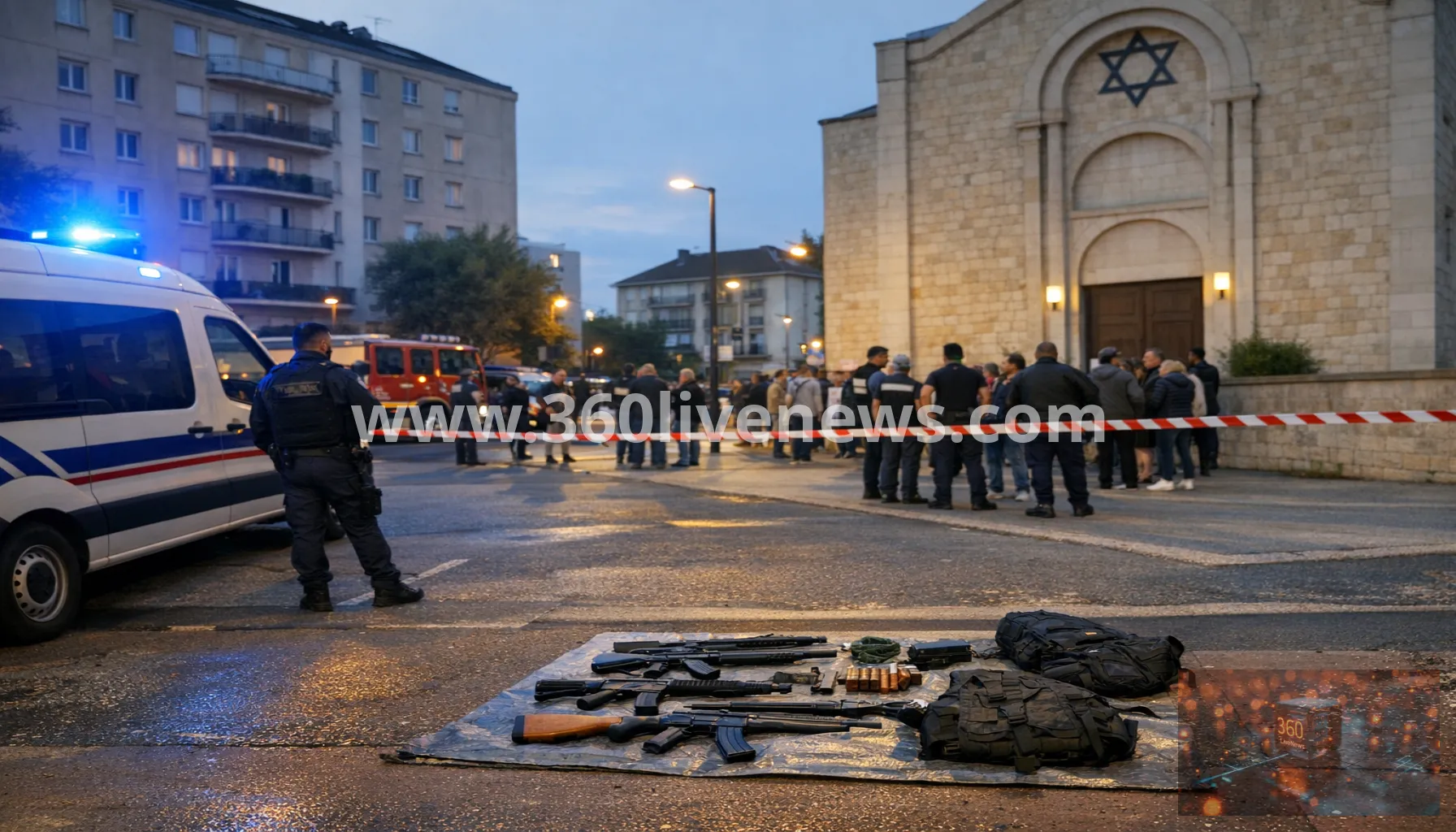 Weapons Found Near Synagogue Trigger Evacuation in Sarcelles, North of Paris