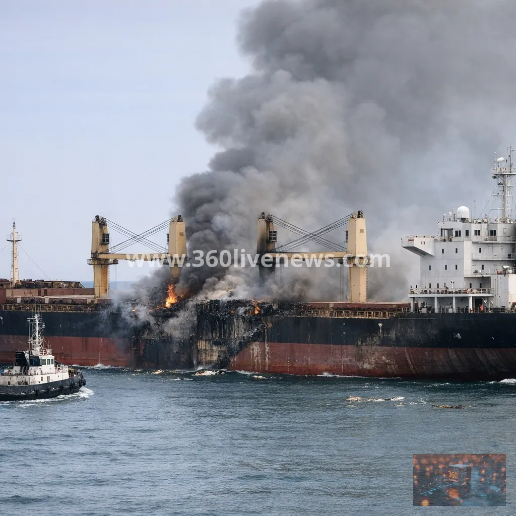 Suspected drone strike hits cargo ship Royad Mammadov in the Black Sea