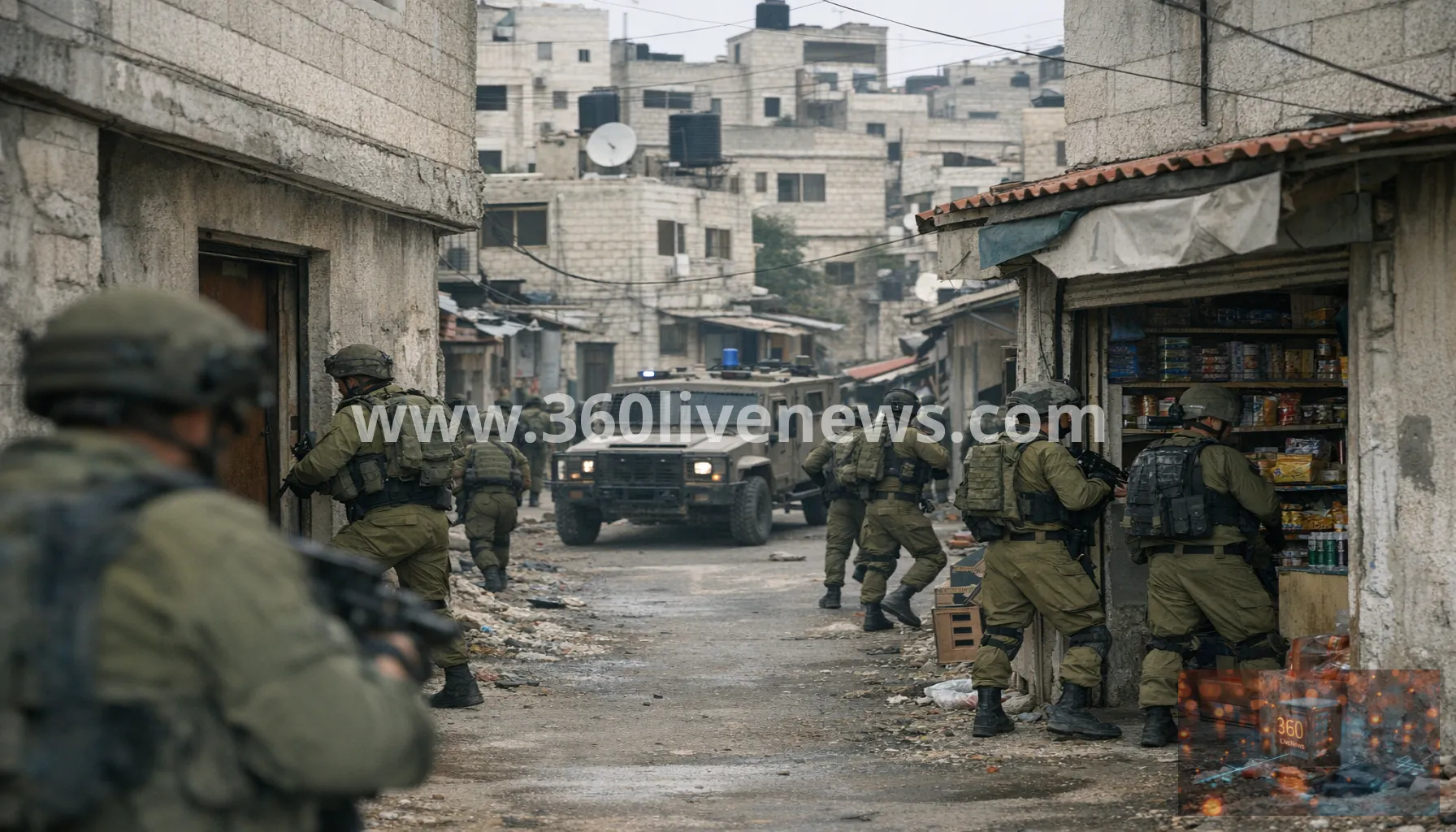 Israeli forces raid Qalandiya refugee camp near Ramallah, injuring eight and arresting at least 20