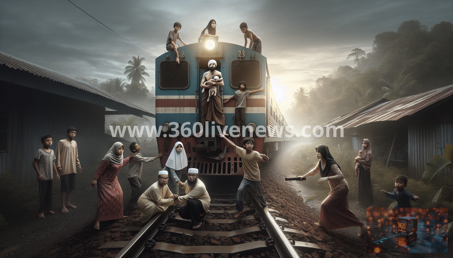 Villagers in Sabah halt runaway train after brake failure during morning commute